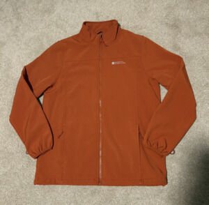 Mountain Warehouse Mens Jacket Windbreaker Softshell Zip Elastic Orange, Sz M
